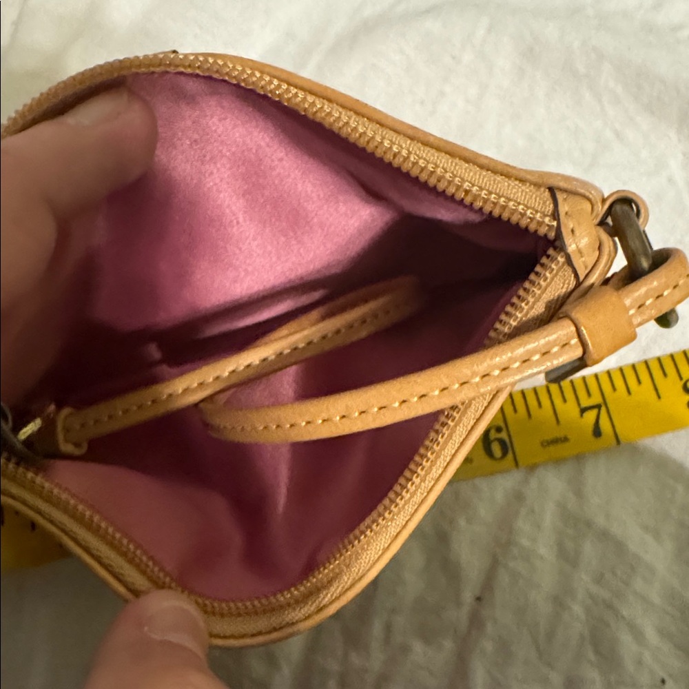 Coach Gold Studded Leather Wristlet - Picture 3 of 5
